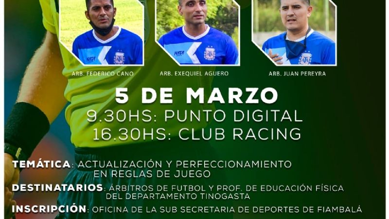 Curso y capacitación en arbitraje de fútbol