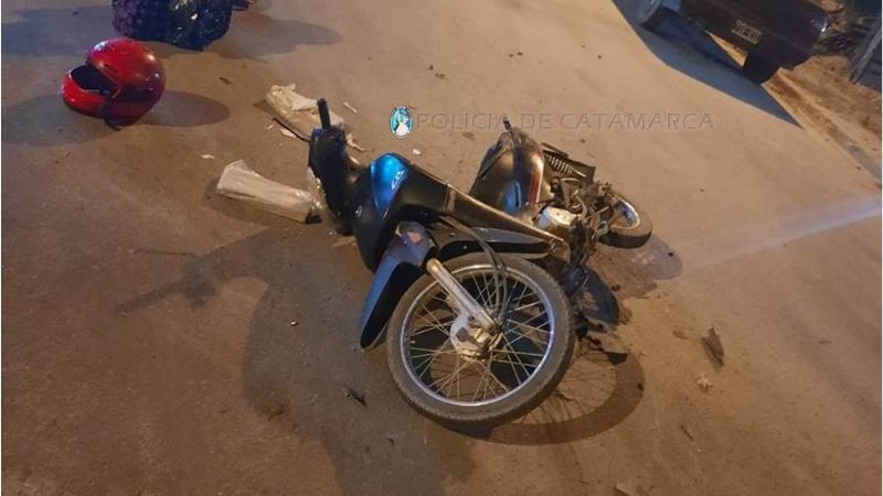 Mujer embarazada protagonizó un choque con su moto