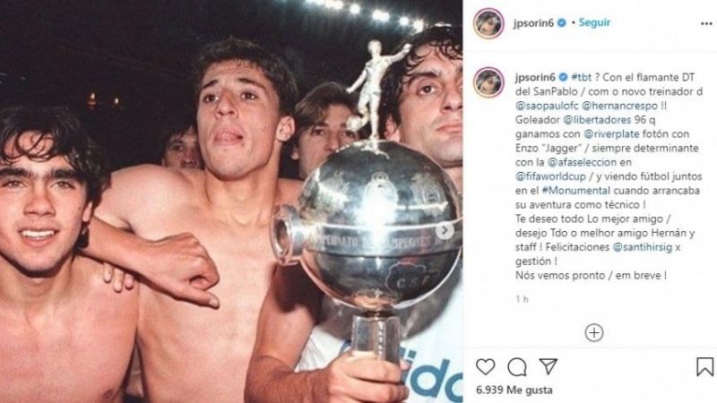 Hernán Crespo ya es el nuevo entrenador de San Pablo