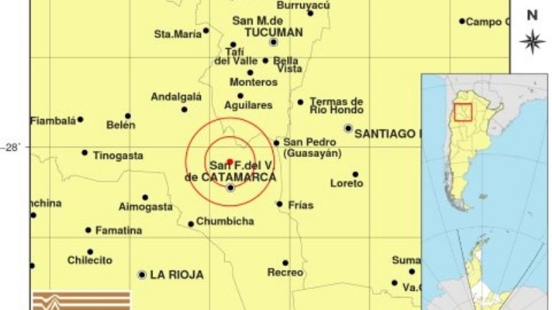 Fuerte temblor se sintió en Catamarca