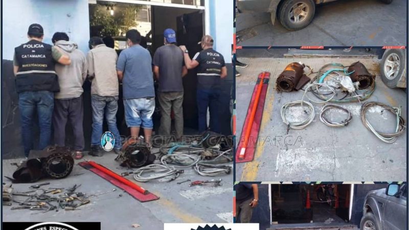 Cuatro detenidos, dos vehículos secuestrados y elementos robados