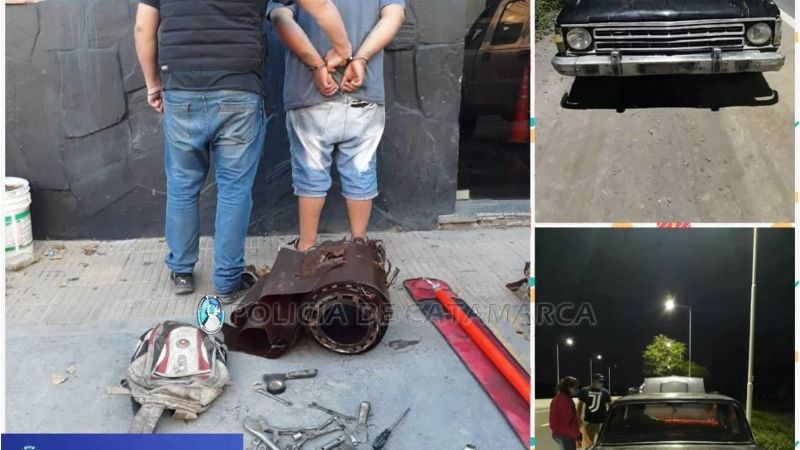 Cuatro detenidos, dos vehículos secuestrados y elementos robados