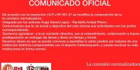 COMUNICADO OFICIAL  de la Comisión Normalizadora de Red Star.