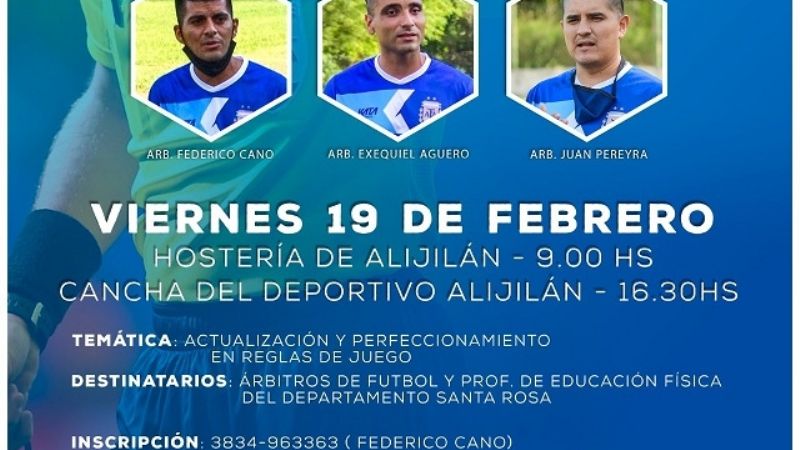 Capacitación de arbitraje de fútbol en Alijilán