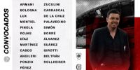 PRIVILEGIADOS. Los jugadores convocados por Gallardo, para el reestreno del estadio Monumental.