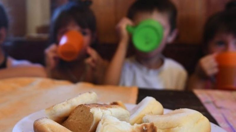 Piquete por alimentos para merendero