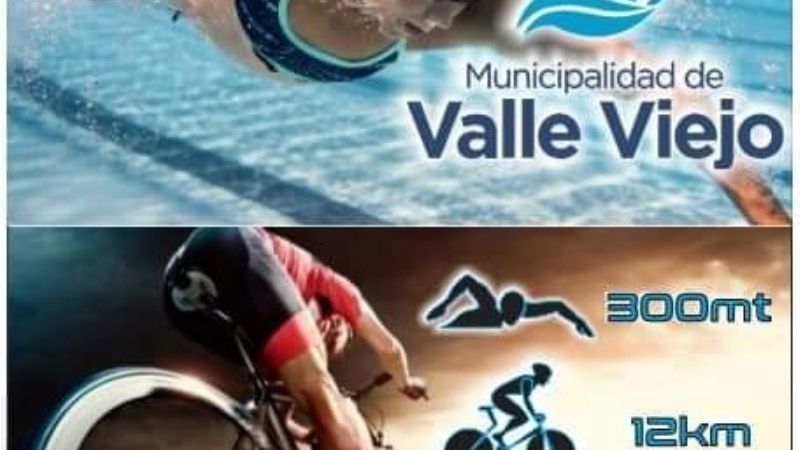 Binatlón y Acuatlón en la pileta municipal de Valle Viejo