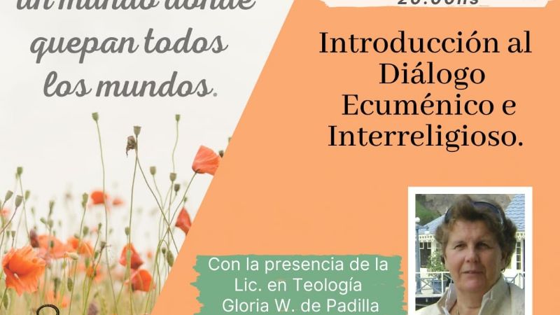 Invitan al ciclo de charlas sobre Diálogo Ecuménico e Interreligioso