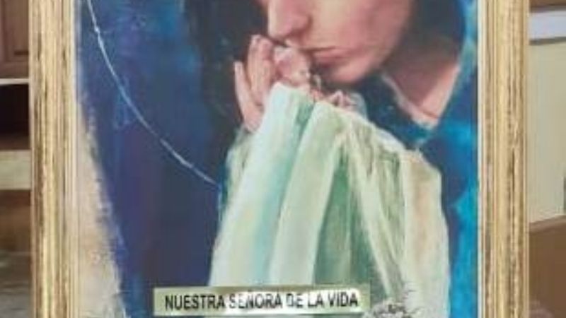 Entronizan imagen de Nuestra Señora de la Vida