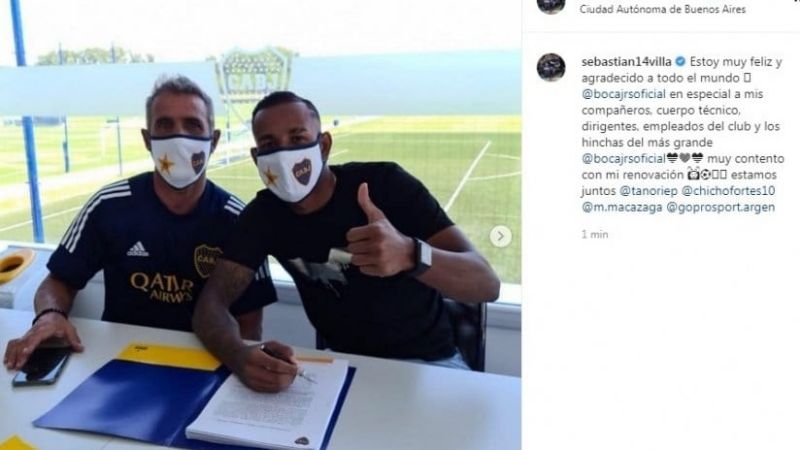 Villa renovó su contrato con Boca hasta diciembre de 2024