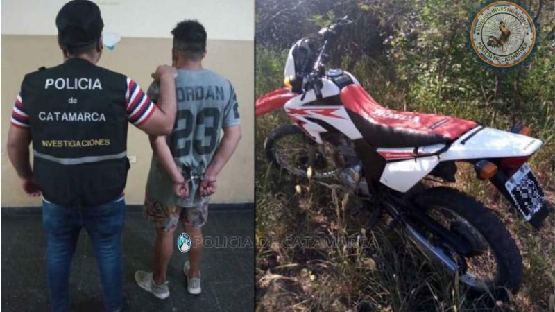 Le robaron la moto y la abandonaron en un camino de Antapoca