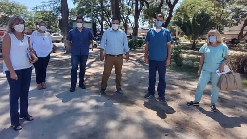 Palladino visitó el predio de vacunación en Valle Viejo