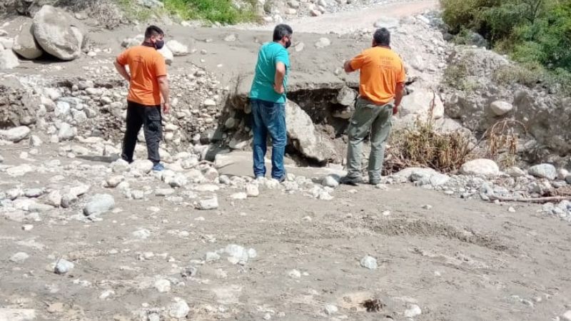 Creciente del "Rio Rincón" afectó a varias familias que fueron asistidas