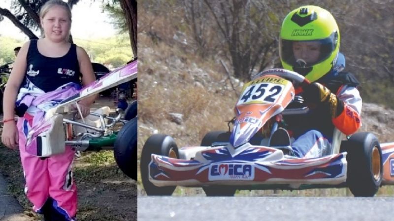 María Pía y Felipe Aragón al Grand National de Karting