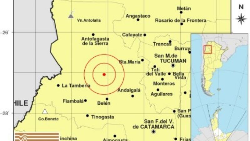 Temblor en el Oeste provincial