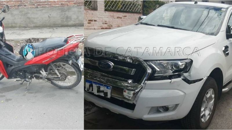 Chocaron una moto y una camioneta: dos mujeres heridas