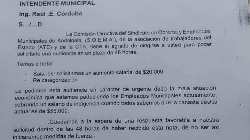 Gremios presionan por un incremento salarial