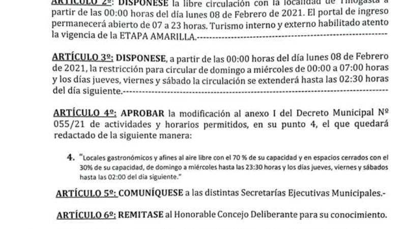 Fiambalá adhiere a la extensión de la Etapa Amarilla