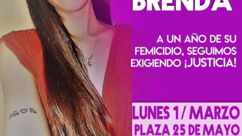 Convocan a una marcha a un año del femicidio de Brenda