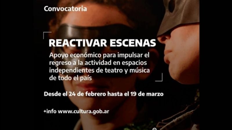 Convocatoria “Reactivar Escenas" para la música y el teatro