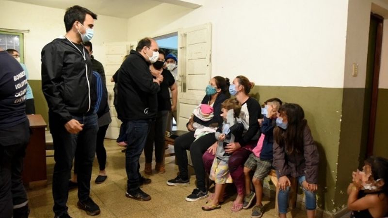 Por el temporal, 15 personas fueron evacuadas