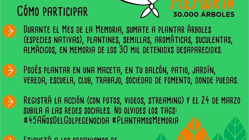 Lanzamiento de la Campaña "Plantamos Memoria"