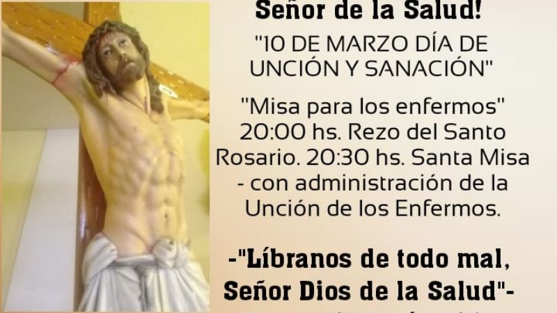 Misa en honor al Señor de la Salud rogando por los enfermos
