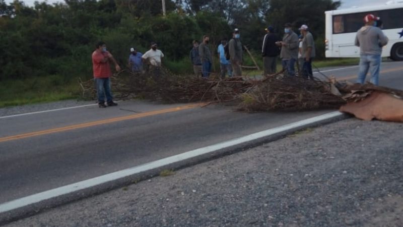 Piquete de municipales en la ruta 38