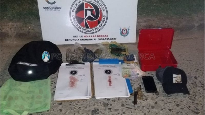En la Capital detienen a un hombre y secuestran droga