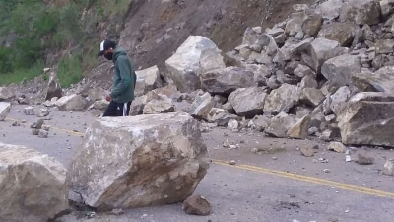 Derrumbe en la Ruta 16