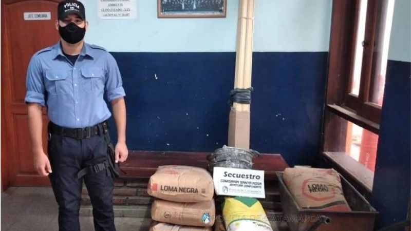 Detienen a un joven por robar materiales de construcción