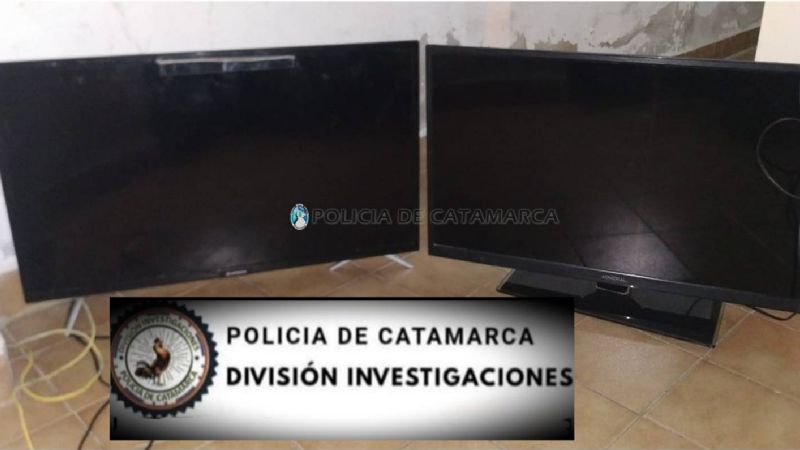 Recuperan dos televisores robados