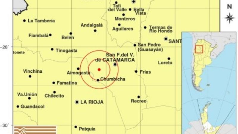 Temblor cerca de la Capital