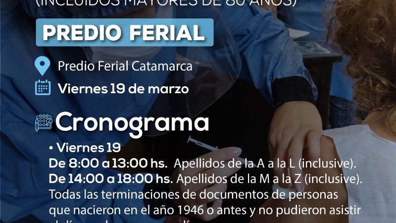 Vacunación a mayores de 75 años rezagados
