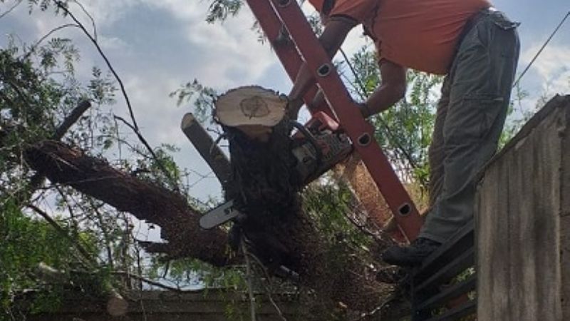 Fuerte operativo de asistencia de Defensa Civil tras la tormenta