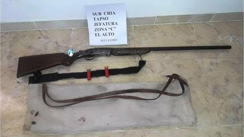 Secuestran un arma de fuego Achalco Viejo