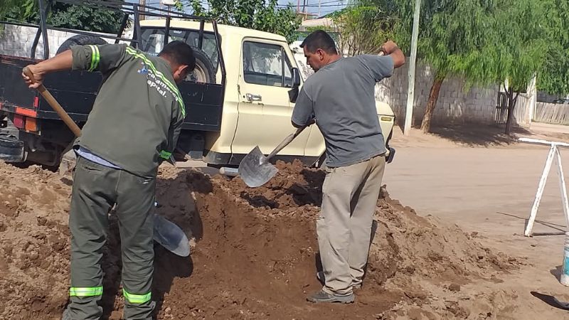 Solucionaron pérdida de agua en un sector de Recreo