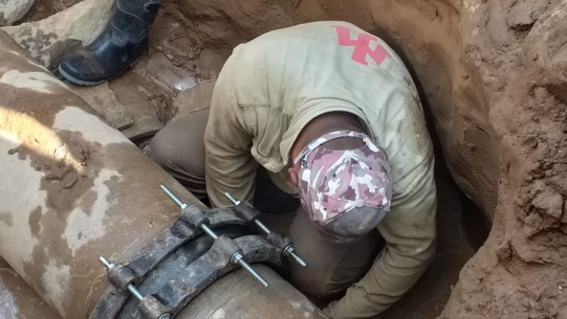 Solucionaron pérdida de agua en un sector de Recreo