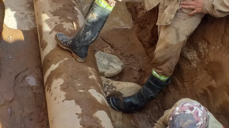 Solucionaron pérdida de agua en un sector de Recreo