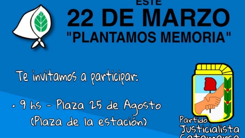 El PJ se suma a la campaña "Plantamos Memoria"
