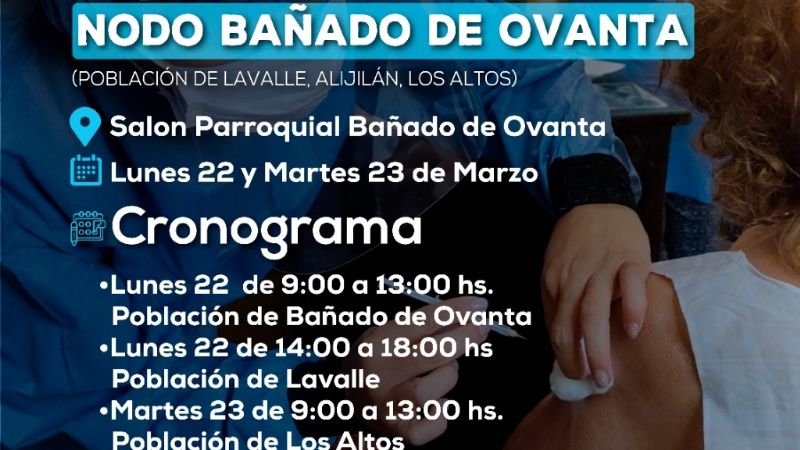 Nodos de vacunación en el Este provincial