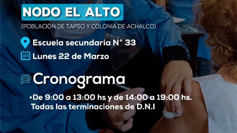 Nodos de vacunación en el Este provincial