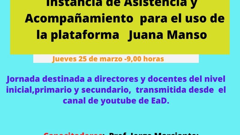 Capacitación para docentes en el uso de la Plataforma Juana Manso