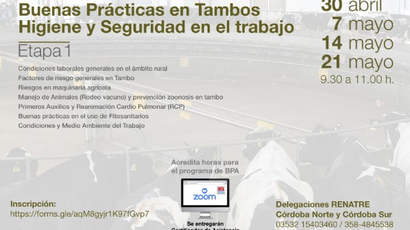 RENATRE inicia un ciclo de capacitaciones para el sector tambero
