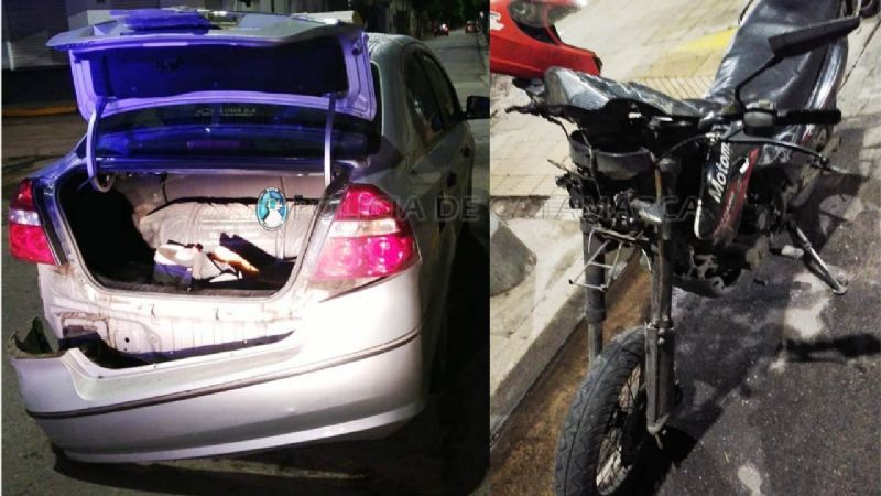Taxista no vio a un motociclista y se lo llevó por delante