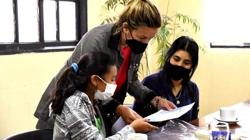 Patinadoras de San Martín agradecieron a la intendenta Zenteno