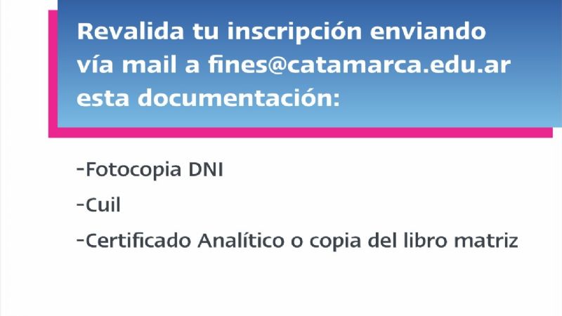 Revalización de documentación para FINES