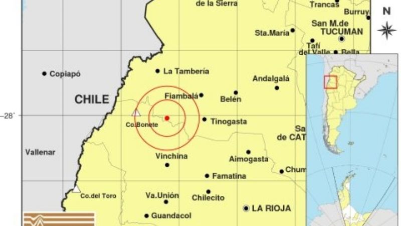Temblor se sintió en Tinogasta