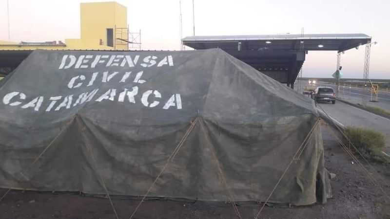 Instalaron carpa sanitaria de control para PCR en Las Salinas