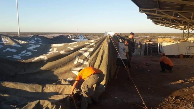 Instalaron carpa sanitaria de control para PCR en Las Salinas